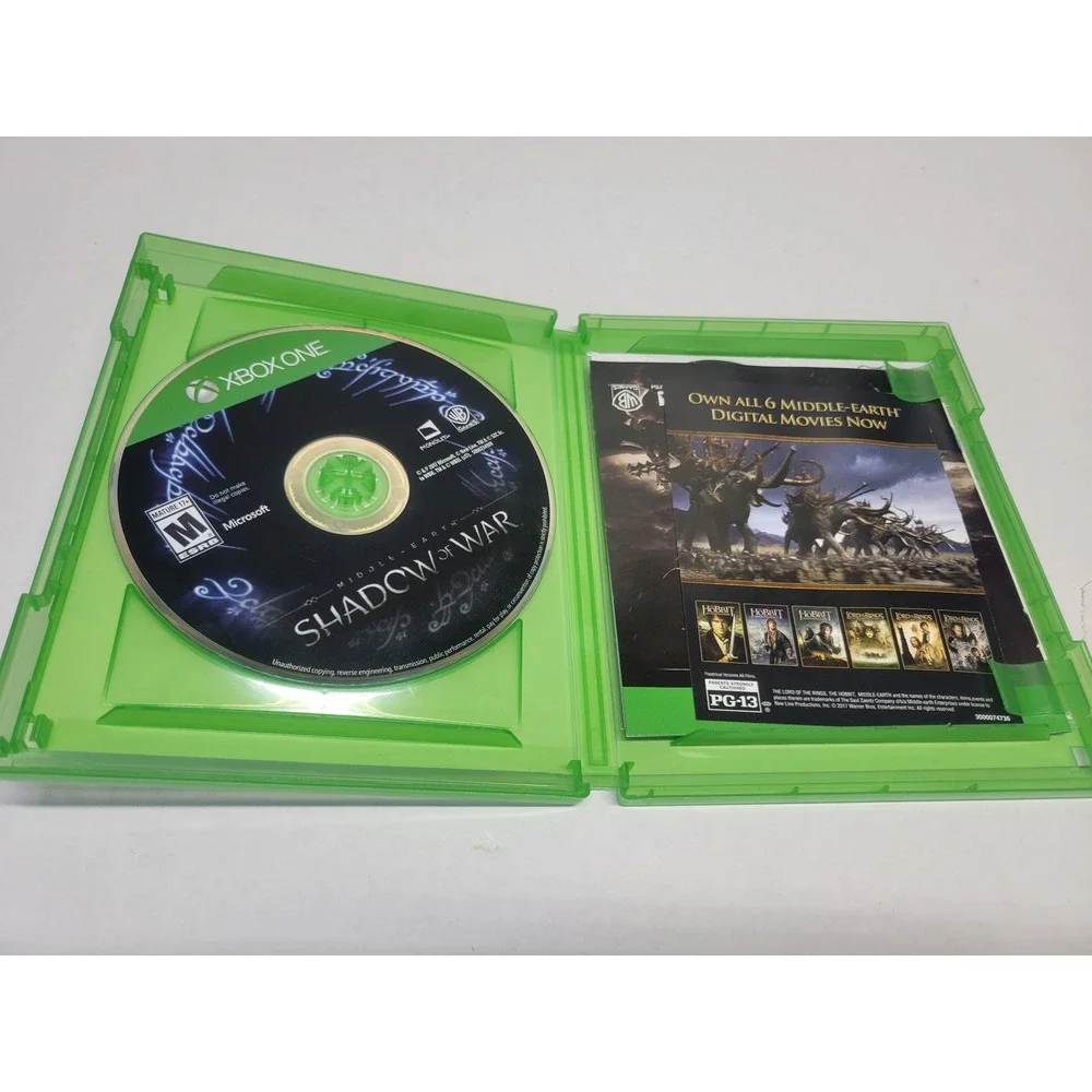 Middle-earth Shadow of War Microsoft Xbox One‎ 2017 4K HDR Action RPG Game Disc